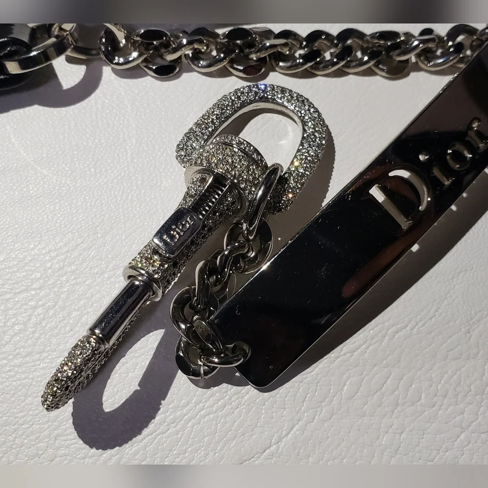 Christian Dior by Galliano Hardcore Mousqueton Chain Belt Noir 85 w/ Box (2004) - Picture 12 of 17